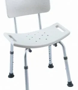 Invacare Duschstuhl H296 Cadiz mit Rückenlehne, weiß
